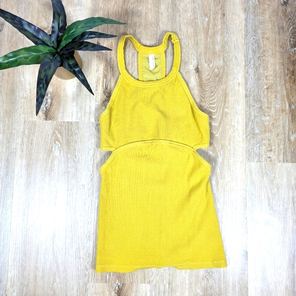 Free People Movement Ribbed Side Cutout Bodycon Tank Top XS - Picture 1 of 7